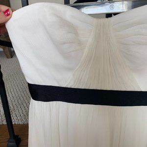 BCBGMaxazria White Floor Length Gown